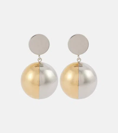 Rabanne Colorblocked Clip-on Earrings In Gold
