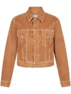 Rabanne Contrast-stitching Jacket In Tan