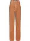 Rabanne Brushed Stretch Mid-rise Straight-leg Jeans In Brown