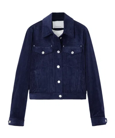 Rabanne Cotton-corduroy Jacket In Blue