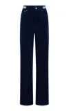 Rabanne Cotton Corduroy Wide-leg Pants In Black