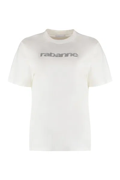 RABANNE EMBELLISHED LOGO REGULAR T-SHIRT