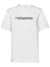 Rabanne Embellished Logo Regular T-shirt In White