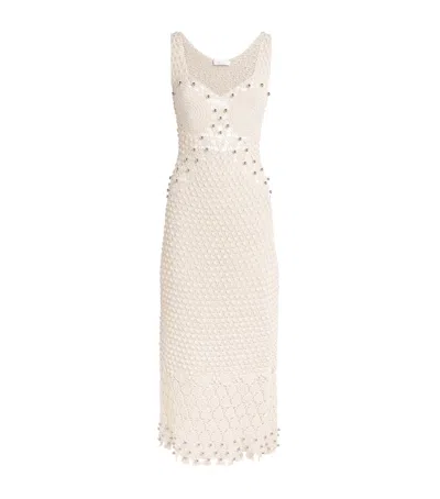 Rabanne Cotton Crocheted Midi Dress In Multi