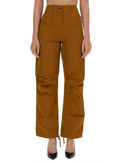Rabanne Women's Cotton Pants In Brown