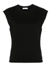 Rabanne Chain-detail Cotton T-shirt In Black