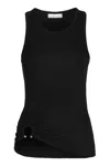 Rabanne Jersey Tank Top In Black