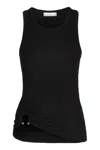 Rabanne Jersey Tank Top In Black