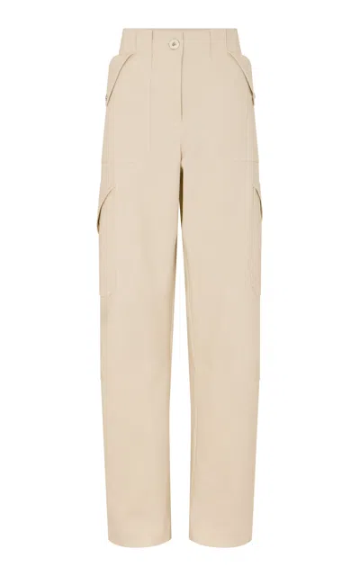 Rabanne Cotton-blend Wide-leg Pants In White