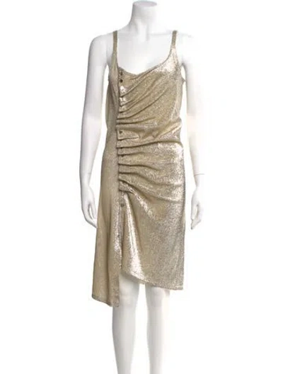 Pre-owned Rabanne Cowl Neck Knee-length Dress