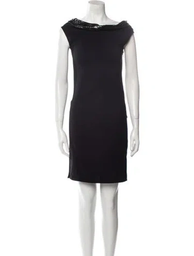 Pre-owned Rabanne Cowl Neck Mini Dress W/ Tags In Black