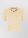 Rabanne Chain Necklace Short-sleeve Sweater