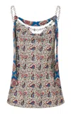 Rabanne Crepe Tank Top In Multi