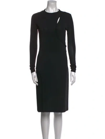 Pre-owned Rabanne Crew Neck Knee-length Dress In Black