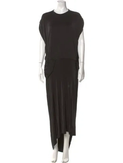 Pre-owned Rabanne Crew Neck Long Dress In Black