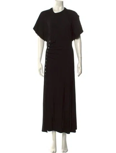 Pre-owned Rabanne Crew Neck Long Dress In Black