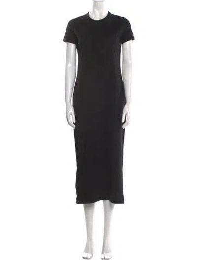 Pre-owned Rabanne Crew Neck Long Dress In Black
