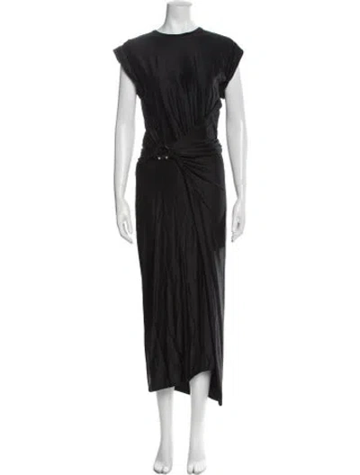Pre-owned Rabanne Crew Neck Long Dress In Black
