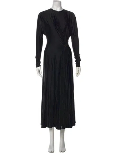 Pre-owned Rabanne Crew Neck Long Dress In Black
