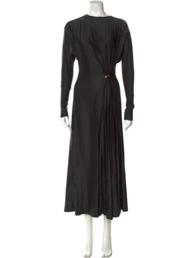 Pre-owned Rabanne Crew Neck Long Dress In Black
