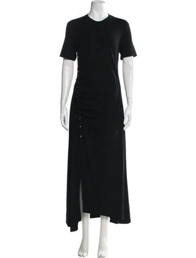 Pre-owned Rabanne Crew Neck Long Dress In Black