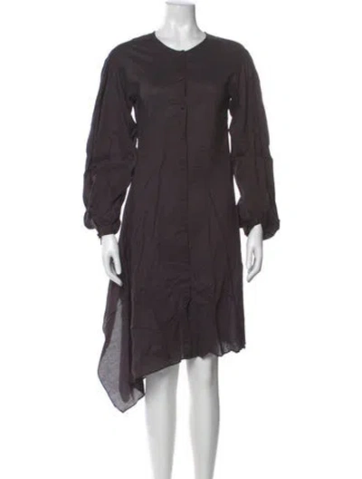 Pre-owned Rabanne Crew Neck Long Dress In Gray