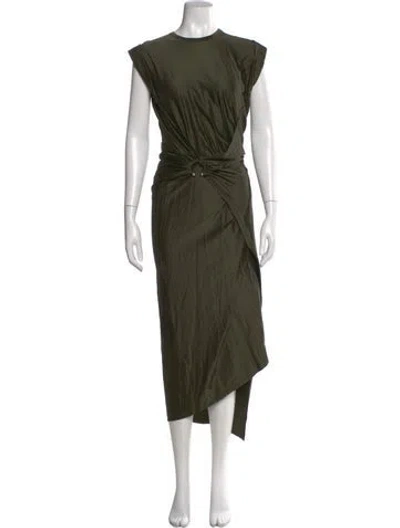 Pre-owned Rabanne Crew Neck Long Dress W/ Tags In Green