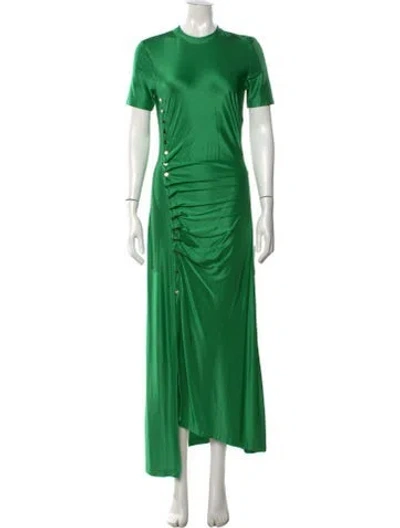 Pre-owned Rabanne Crew Neck Long Dress W/ Tags In Green
