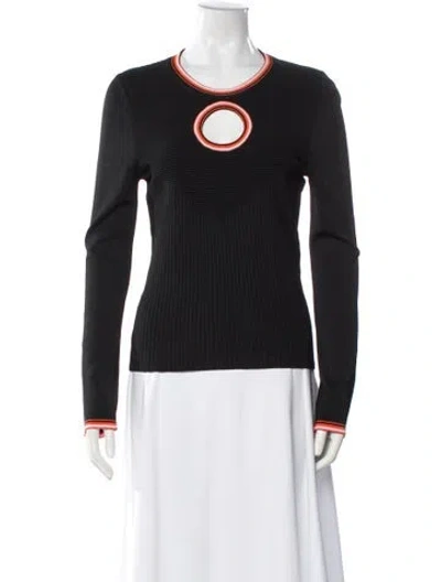 Pre-owned Rabanne Crew Neck Long Sleeve Top In Gray