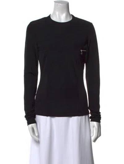 Pre-owned Rabanne Crew Neck Long Sleeve Top W/ Tags In Black