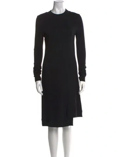 Pre-owned Rabanne Crew Neck Midi Length Dress In Black