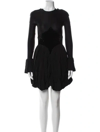 Pre-owned Rabanne Crew Neck Mini Dress In Black