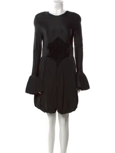Pre-owned Rabanne Crew Neck Mini Dress In Black