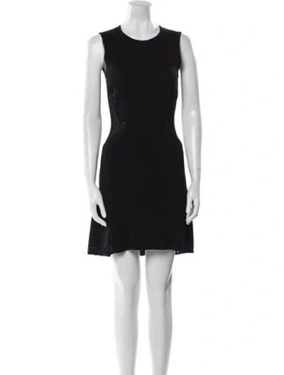 Pre-owned Rabanne Crew Neck Mini Dress In Black