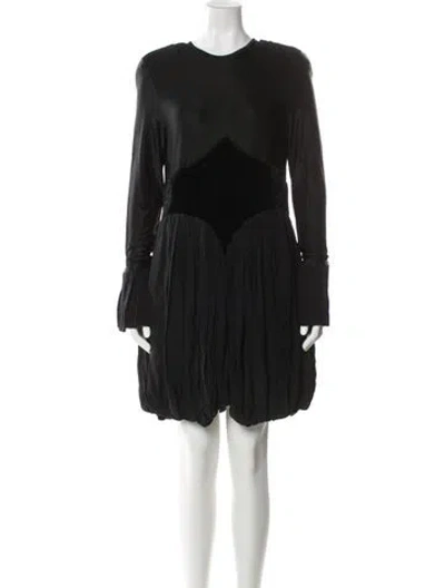 Pre-owned Rabanne Crew Neck Mini Dress In Black