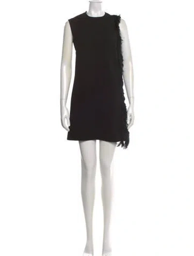 Pre-owned Rabanne Crew Neck Mini Dress In Black