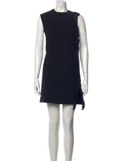 Pre-owned Rabanne Crew Neck Mini Dress In Black