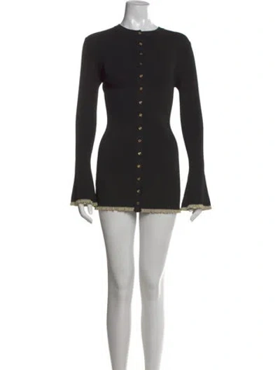 Pre-owned Rabanne Crew Neck Mini Dress In Black