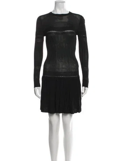 Pre-owned Rabanne Crew Neck Mini Dress In Black