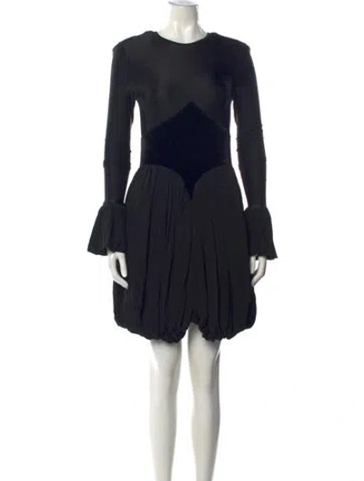 Pre-owned Rabanne Crew Neck Mini Dress In Black