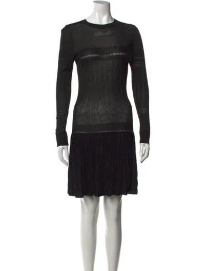 Pre-owned Rabanne Crew Neck Mini Dress In Black