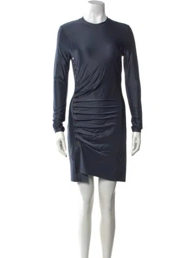 Pre-owned Rabanne Crew Neck Mini Dress In Blue