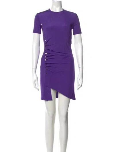Pre-owned Rabanne Crew Neck Mini Dress In Purple
