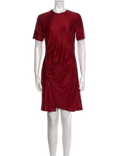 Pre-owned Rabanne Crew Neck Mini Dress In Red