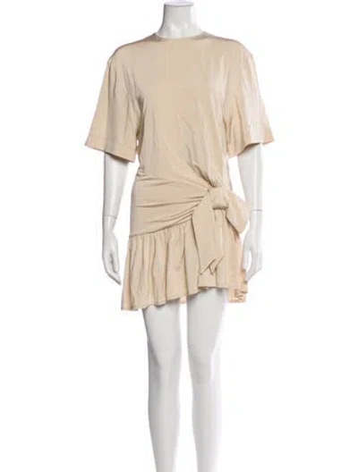 Pre-owned Rabanne Crew Neck Mini Dress W/ Tags In Neutral