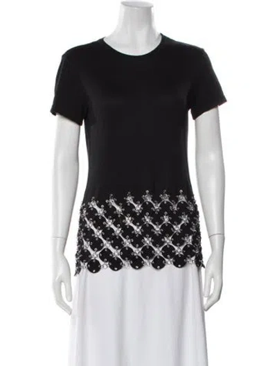 Pre-owned Rabanne Crew Neck Short Sleeve T-shirt In Black
