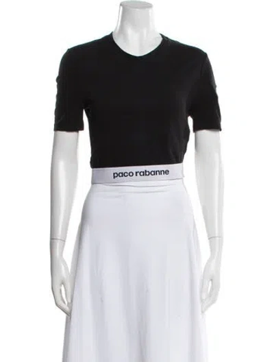 Pre-owned Rabanne Crew Neck Short Sleeve T-shirt In Black