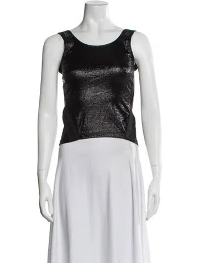 Pre-owned Rabanne Crew Neck Sleeveless Top In Green