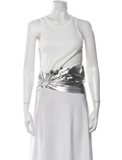 Pre-owned Rabanne Crew Neck Sleeveless Top In Multi