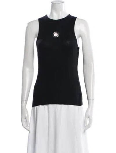 Pre-owned Rabanne Crew Neck Sleeveless Top W/ Tags In Black